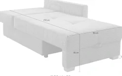 Jockenhöfer Gruppe Recamiere »Romeo, Breite: 164cm, Liegefläche: 90x210 cm« inklusive Bettfunktion und Bettkasten, Federkernpolsterung