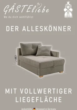 Jockenhöfer Gruppe Recamiere »Romeo, Breite: 164cm, Liegefläche: 90x210 cm« inklusive Bettfunktion und Bettkasten, Federkernpolsterung