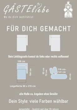 Jockenhöfer Gruppe Recamiere »Romeo, Breite: 164cm, Liegefläche: 90x210 cm« inklusive Bettfunktion und Bettkasten, Federkernpolsterung