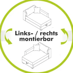 Jockenhöfer Gruppe Recamiere »Romeo, Breite: 164cm, Liegefläche: 90x210 cm« inklusive Bettfunktion und Bettkasten, Federkernpolsterung