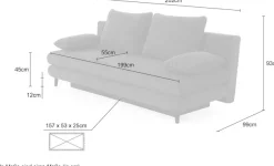 Jockenhöfer Gruppe Schlafsofa »Per, B: 202 cm, Liegefl. 141x200 cm« mit Schlaffunktion & Bettkasten