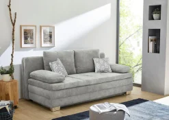 Jockenhöfer Gruppe Schlafsofa »Lincoln, B: 203 cm, Liegefl. 160x203 cm, Dauerschläfer« mit Schlaffunktion, Bettkasten, Kaltschaumtopper & 2 Zierkissen