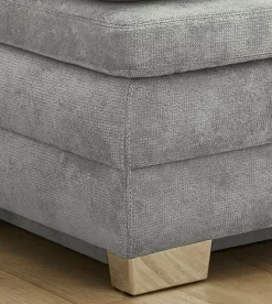 Jockenhöfer Gruppe Schlafsofa »Lincoln, B: 203 cm, Liegefl. 160x203 cm, Dauerschläfer« mit Schlaffunktion, Bettkasten, Kaltschaumtopper & 2 Zierkissen