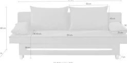 Jockenhöfer Gruppe Schlafsofa »Sunrise, B: 191 cm, Liegefl. 120x191 cm« mit Schlaffunktion, Bettkasten & Licht, Unser Dauertiefpreis