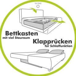Jockenhöfer Gruppe Schlafsofa »Phil, B: 207 cm, Liegefl. 150x200 cm« mit Schlaffunktion & Bettkasten