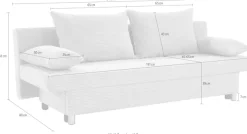 Jockenhöfer Gruppe Schlafsofa »B: 191 cm, Liegefl. 120x191 cm« mit Schlaffunktion & Bettkasten