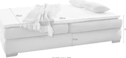 Jockenhöfer Gruppe Schlafsofa »Derby, B: 201 cm, Liegefl. 160x200 cm, Dauerschläfer« mit Schlaffunktion, Bettkasten & Topper, Tonnentaschenfederkern