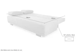 Jockenhöfer Gruppe Schlafsofa »Luzio, B: 196 cm, Liegefl. 125x196 cm« mit Schlaffunktion & Bettkasten