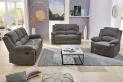 Jockenhöfer Gruppe 3-Sitzer »Dakota, B: 204 cm, 2 Recliner-Sitze« Relaxfunktion, Liegefunktion, Tonnentaschenfederkern, hoher Komfort