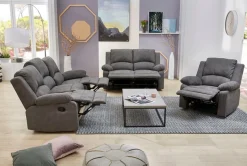 Jockenhöfer Gruppe 3-Sitzer »Dakota, B: 204 cm, 2 Recliner-Sitze« Relaxfunktion, Liegefunktion, Tonnentaschenfederkern, hoher Komfort