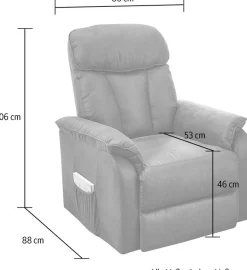 Jockenhöfer Gruppe TV-Sessel »Dorsten, B: 86 cm, Sitzhöhe: 46 cm« mit Relax- & Liegefunktion, Taschenfederkern-Polsterung
