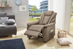 Jockenhöfer Gruppe TV-Sessel »Frankfurt, B: 86 cm, Sitzhöhe: 48 cm« mit Relax- & Liegefunktion, Taschenfederkern-Polsterung