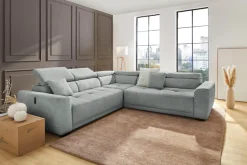Jockenhöfer Gruppe Wohnlandschaft »Monza L-Form, B: 292x292 cm, mit 30 cm elektr. Sitztiefenverstellung« 140kg Belastbarkeit je Sitz, Kopfteilverstellung & USB-Anschluss