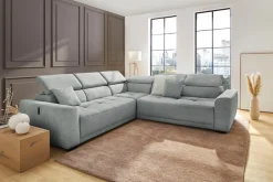 Jockenhöfer Gruppe Wohnlandschaft »Monza L-Form, B: 292x292 cm, mit 30 cm elektr. Sitztiefenverstellung« 140kg Belastbarkeit je Sitz, Kopfteilverstellung & USB-Anschluss