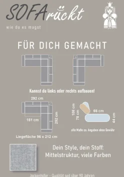 Jockenhöfer Gruppe Wohnlandschaft »Monza L-Form, B: 292x292 cm, mit 30 cm elektr. Sitztiefenverstellung« 140kg Belastbarkeit je Sitz, Kopfteilverstellung & USB-Anschluss