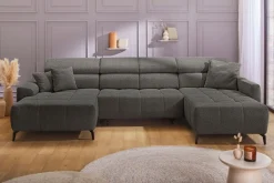 Jockenhöfer Gruppe Wohnlandschaft »Ultima, U-Form, B: 363cm, mit 60 cm elektrischer Sitztiefenverstellung« 140kg Belastbarkeit je Sitz, verstellbaren Kopfstützen, USB-Ports