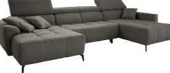 Jockenhöfer Gruppe Wohnlandschaft »Ultima, U-Form, B: 363cm, mit 60 cm elektrischer Sitztiefenverstellung« 140kg Belastbarkeit je Sitz, verstellbaren Kopfstützen, USB-Ports