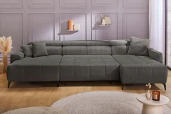 Jockenhöfer Gruppe Wohnlandschaft »Ultima, U-Form, B: 363cm, mit 60 cm elektrischer Sitztiefenverstellung« 140kg Belastbarkeit je Sitz, verstellbaren Kopfstützen, USB-Ports