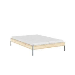 Karup Design Bettgestell »CORE BED Bodenbett, Holzrahmen, Futonbett, Jugendbett, Holzbett« Massivholzbett mit Lattenrost, Kiefer massiv, Doppelbett ohne Kopfteil