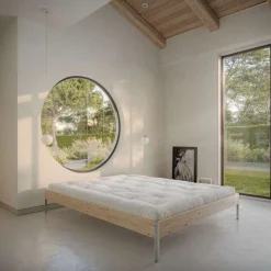 Karup Design Bettgestell »CORE BED Bodenbett, Holzrahmen, Futonbett, Jugendbett, Holzbett« Massivholzbett mit Lattenrost, Kiefer massiv, Doppelbett ohne Kopfteil