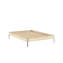 Karup Design Bettgestell »CORE BED Bodenbett, Holzrahmen, Futonbett, Jugendbett, Holzbett« Massivholzbett mit Lattenrost, Kiefer massiv, Doppelbett ohne Kopfteil