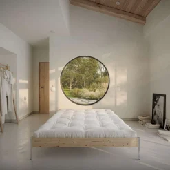 Karup Design Bettgestell »CORE BED Bodenbett, Holzrahmen, Futonbett, Jugendbett, Holzbett« Massivholzbett mit Lattenrost, Kiefer massiv, Doppelbett ohne Kopfteil
