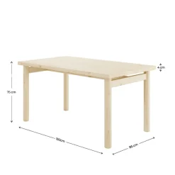 Karup Design Esstisch »PACE DINING TABLE« aus FSC®-zertifiziertem Kiefernholz, Größe 150 x 75 cm.