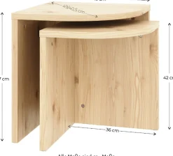 Karup Design Satztisch »COMBINE Tables Set, Couchtisch, Beistelltisch, Satztisch, 2’er Set« Set, 2 Stk. tlg. Beistelltischset aus FSC®-zertifiziertem Kiefernholz