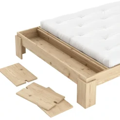 Karup Design Stauraumbett »Layers Bed Bench, Bettgestell mit Aufbewahrungsbank, mehrere Größen« inkl. Lattenrost, excl. Matratze, FSC®-zertifiziertes Massivholz