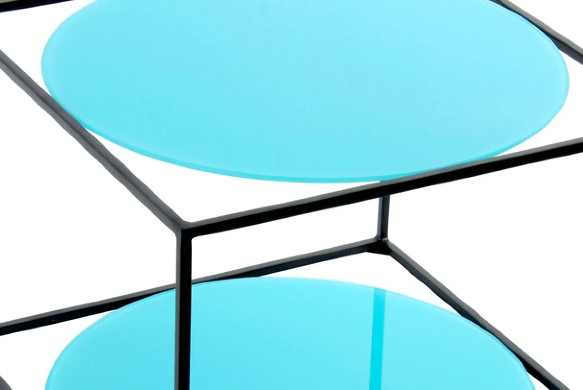 Kayoom Beistelltisch »Cody, Beistelltisch in Würfelform, offenes, modernes Design« 1 Stk. tlg. moderne Kubusform mit runden Ablageflächen aus Glas