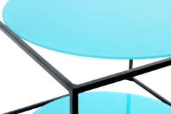 Kayoom Beistelltisch »Cody, Beistelltisch in Würfelform, offenes, modernes Design« 1 Stk. tlg. moderne Kubusform mit runden Ablageflächen aus Glas