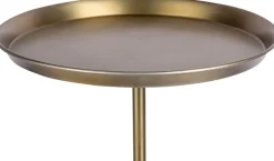 Kayoom Beistelltisch »Grant 125, aus Handmanufaktur« 1 Stk. tlg. Runder Tisch, Ablagefläche aus Metall, Sockel aus Marmor