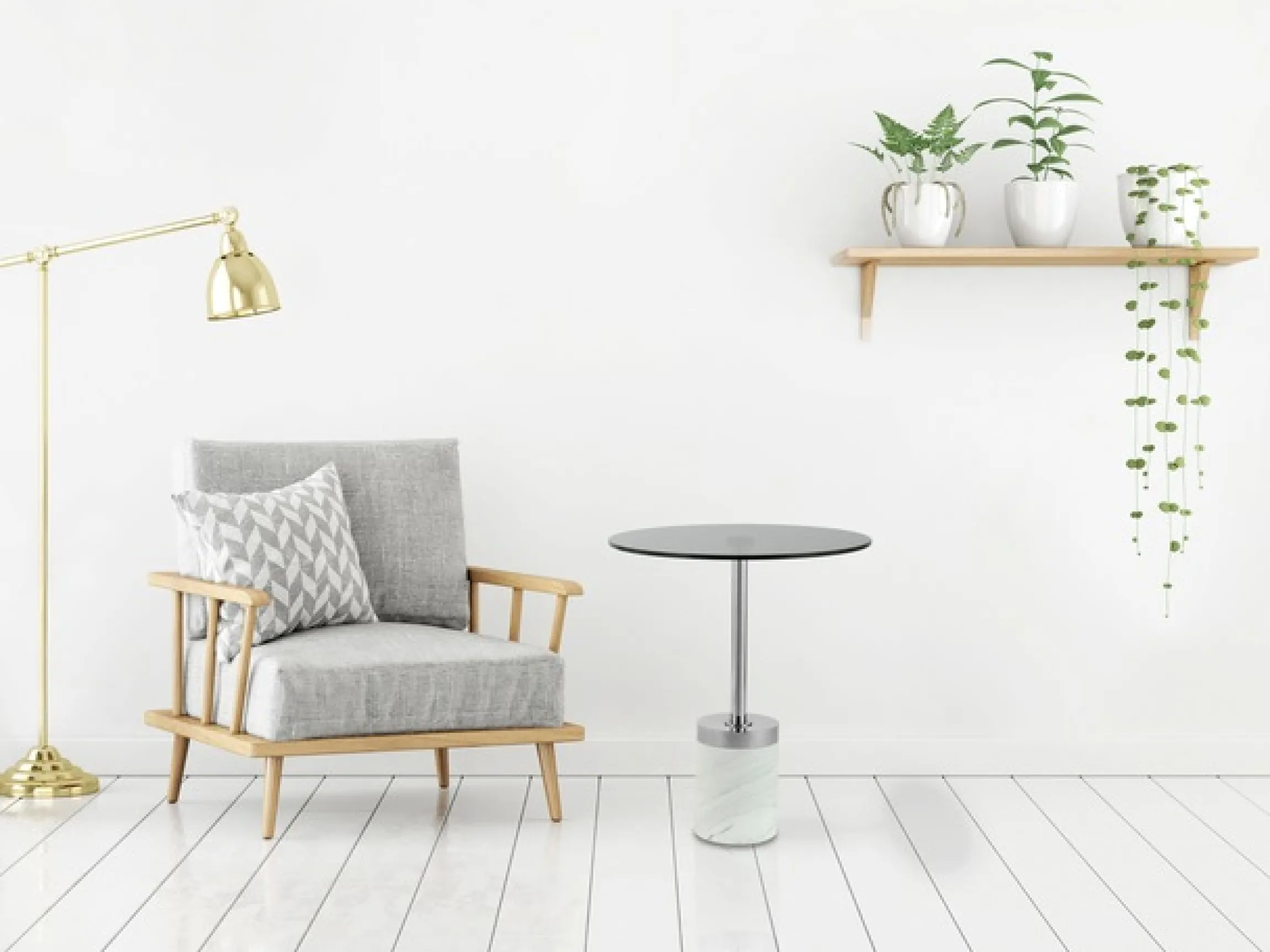 Kayoom Beistelltisch »Lana 125, robuste Glasplatte, Sockel in Mamor Optik« 1 Stk. tlg. robust, pflegeleicht, hochwertig, Outdoor und Indoor geeignet