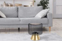Kayoom Beistelltisch »Malibu 125, Runde Platte aus original Marmor, pflegeleicht« 1 Stk. tlg. ø-Marmorplatte: ca. 40 cm, angesagtes Metalldesign, pflegeleicht