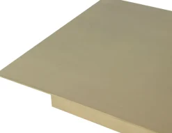 Kayoom Beistelltisch »Oscar 225, Passender Marmorfuß in kantigem Design« 1 Stk. tlg. Eckiger Marmorfuß, eckige Ablagefläche und Gestell aus Edelstahl