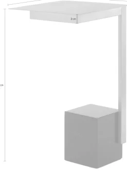 Kayoom Beistelltisch »Oscar 225, Passender Marmorfuß in kantigem Design« 1 Stk. tlg. Eckiger Marmorfuß, eckige Ablagefläche und Gestell aus Edelstahl