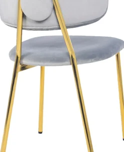 Kayoom Esszimmerstuhl »Stuhl Kian 125 2er-Set,filigranes Metallgestell,pflegeleicht Samtbezug« (Set) 2 Stk.samtweicher Bezug, pflegeleichter Samtbezug