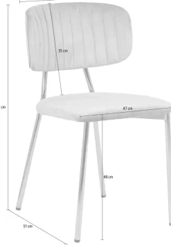 Kayoom Esszimmerstuhl »Stuhl Kian 125 2er-Set,filigranes Metallgestell,pflegeleicht Samtbezug« (Set) 2 Stk.samtweicher Bezug, pflegeleichter Samtbezug