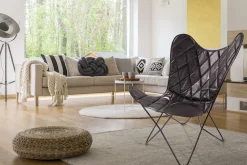 Kayoom 4-Fußstuhl »Schmetterling Stuhl Pablo, Schmetterlingsstuhl aus Leder« () 1 Stk.pflegeleicht, hochwertig, hochwertig verarbeitet, hoher Sitzkomfort