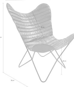 Kayoom 4-Fußstuhl »Schmetterling Stuhl Pablo, Schmetterlingsstuhl aus Leder« () 1 Stk.pflegeleicht, hochwertig, hochwertig verarbeitet, hoher Sitzkomfort