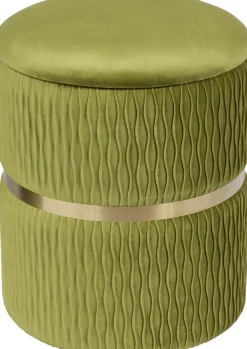 Kayoom Polsterhocker »Hocker Zora 425 2er-Set, Praktischer und versteckter Stauraum« Set, 2 Stk. tlg. 2er-Set mit Stauraum, ineinander stapelbar, goldener Ring
