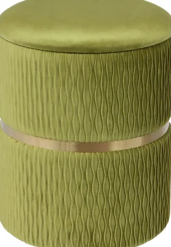 Kayoom Polsterhocker »Hocker Zora 425 2er-Set, Praktischer und versteckter Stauraum« Set, 2 Stk. tlg. 2er-Set mit Stauraum, ineinander stapelbar, goldener Ring