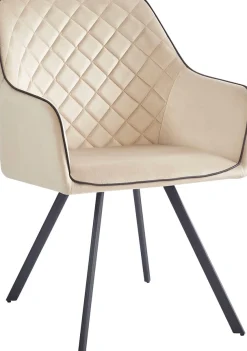 Kayoom Polsterstuhl »Stuhl Amber 125, Toller Stuhl aus Samt, mit Beinen aus Eisen« () 1 Stk.Toller Stuhl aus Samt, Glamour in Ihr Zuhause, mit Beinen aus Eisen