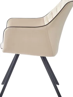 Kayoom Polsterstuhl »Stuhl Amber 125, Toller Stuhl aus Samt, mit Beinen aus Eisen« () 1 Stk.Toller Stuhl aus Samt, Glamour in Ihr Zuhause, mit Beinen aus Eisen