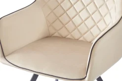 Kayoom Polsterstuhl »Stuhl Amber 125, Toller Stuhl aus Samt, mit Beinen aus Eisen« () 1 Stk.Toller Stuhl aus Samt, Glamour in Ihr Zuhause, mit Beinen aus Eisen