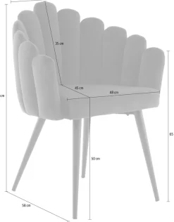 Kayoom Polsterstuhl »Stuhl Jeane 625, mit samtweichem Bezug, bequem und gemütlich« () 1 Stk.samtweicher Bezug, modern, bequem und gemütlich, mit samtweichem Bezug
