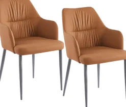 Kayoom Polsterstuhl »Stuhl Merit 125 2er-Set, bequemer Sitzkomfort, Handarbeit« (Set) 2 Stk.Bequem gepolstert, mit Armlehne, Handmanufaktur