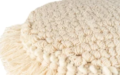 Kayoom Pouf »Bohist 325 35cm x 35cm, Strukturen mit Fransen und Quasten« 1 Stk. tlg. handgefertigt, Unikat, sehr gut kombinierbar, vielfältig im Einsatz