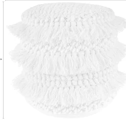 Kayoom Pouf »Bohist 325 35cm x 35cm, Strukturen mit Fransen und Quasten« 1 Stk. tlg. handgefertigt, Unikat, sehr gut kombinierbar, vielfältig im Einsatz