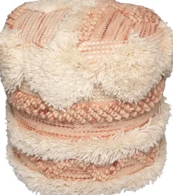 Kayoom Pouf »Bohist 225 35cm x 35cm, Strukturen mit Fransen und Quasten« 1 Stk. tlg. handgefertigt, Unikat, sehr gut kombinierbar, vielfältig im Einsatz
